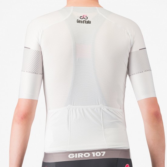 Heren Fietskleding Wit Giro d'Italia 2024 koersshirt Heren Fietskleding Wit Giro d'Italia 2024 koersshirt