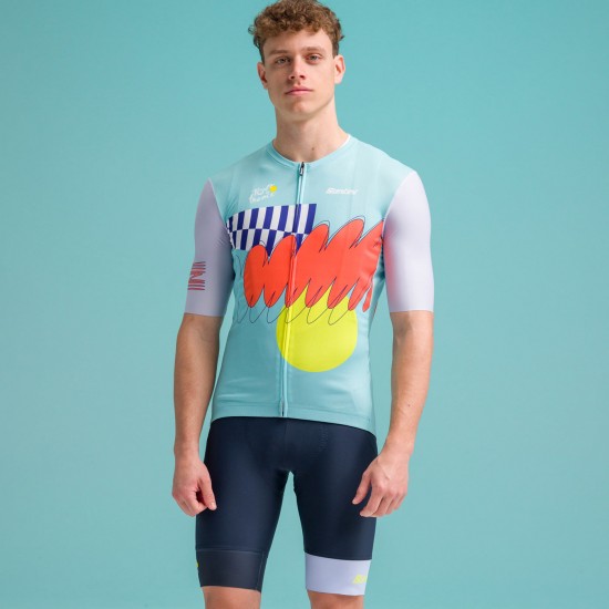 Heren Fietskleding Santini Tour de France 2024 trui - Nice Heren Fietskleding Santini Tour de France 2024 trui - Nice