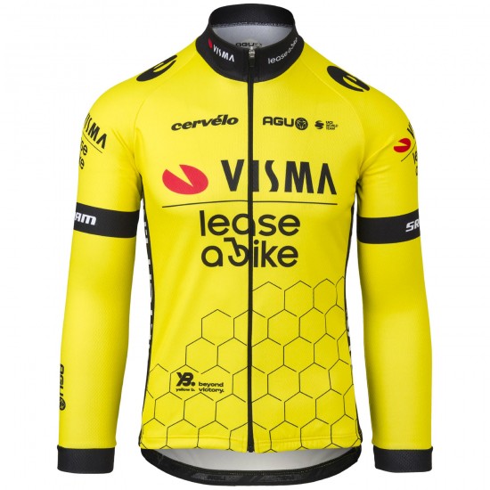 Heren Fietskleding Agu Team Visma Lease a Bike 2024 shirt met lange mouwen