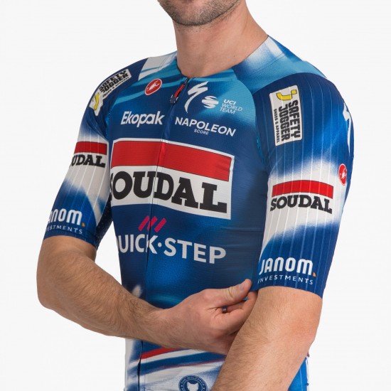 Heren Fietskleding Castelli Soudal Quick-Step 2025 Aero Race 8S Shirt Heren Fietskleding Castelli Soudal Quick-Step 2025 Aero Race 8S Shirt