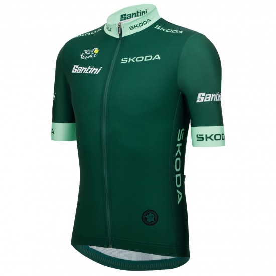 Heren Fietskleding Santini Green Tour de France 2025 fanline shirt Heren Fietskleding Santini Green Tour de France 2025 fanline shirt