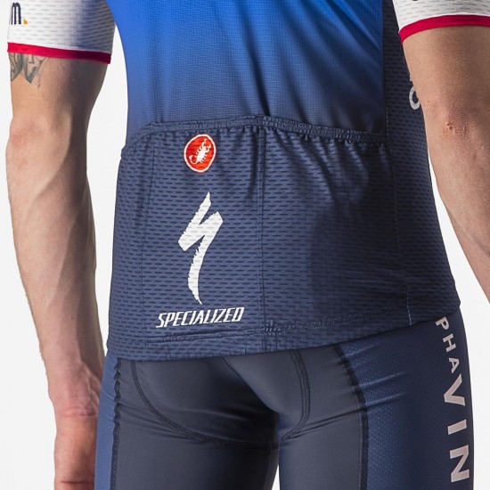 Quick Step Alpha Vinyl 2022 Competizione wielershirt met korte mouwen professioneel wielerteam Quick Step Alpha Vinyl 2022 Competizione wielershirt met korte mouwen professioneel wielerteam