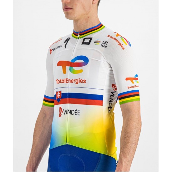 Team TotalEnergies Slowaaks kampioen Sagan editie 2022 wielershirt met korte mouwen professioneel wielerteam Team TotalEnergies Slowaaks kampioen Sagan editie 2022 wielershirt met korte mouwen professioneel wielerteam