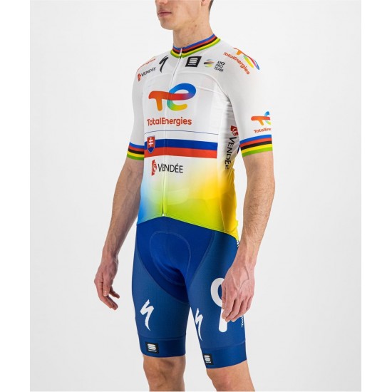 Team TotalEnergies Slowaaks kampioen Sagan editie 2022 wielershirt met korte mouwen professioneel wielerteam Team TotalEnergies Slowaaks kampioen Sagan editie 2022 wielershirt met korte mouwen professioneel wielerteam