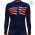 2019 MAAP M-Flag Ultra Blauw-Rood Thermal Wielershirt Lange Mouw 579EDJH