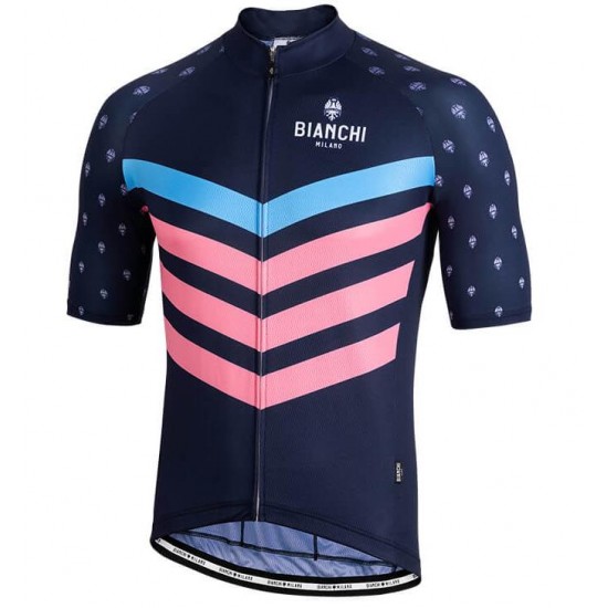 BIANCHI MILANO Nicandro Blue Wielershirt Korte Mouw
