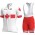 2019 Groupama FDJ Canadian Champion Fietskleding Set Wielershirt Korte Mouw+Korte Fietsbroeken Bib