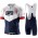 100% Exceed Blue Fietskleding Set Wielershirt Korte Mouw+Korte Fietsbroeken Bib