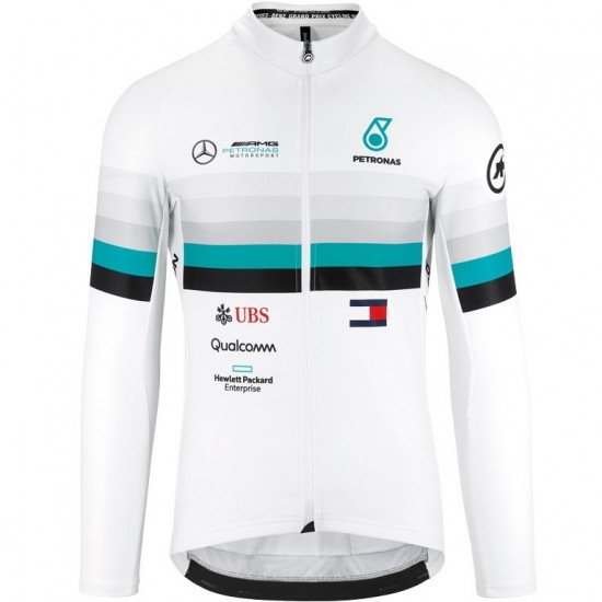 2020 Asos FF1 RS Benz Wit Fietskleding Wielershirt Lange Mouw 315DPOC
