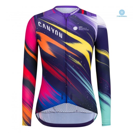 2020 Canyon Pro Team CS Dames's Thermal Wielershirt Lange Mouw 777FIBO 2020 Canyon Pro Team CS Dames's Thermal Wielershirt Lange Mouw 777FIBO