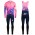 2020 EF Pro Cycling Team Pink Wielerkleding Set Wielershirt Lange Mouw+Lange Fietsbroeken Bib 327FWRG