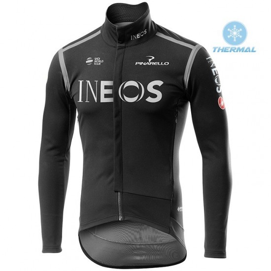 2020 INEOS zwart Thermal Wielershirt Lange Mouw 960VRPJ