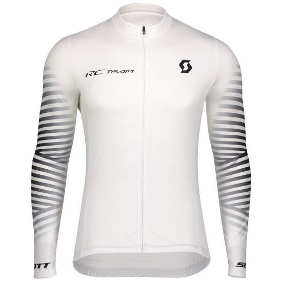 2020 Scott RC Team 1.0 Wit Fietskleding Wielershirt Lange Mouw 570UQJA