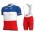 2020 Team FDJ France Champion Fietskleding Set Fietsshirt Met Korte Mouwen+Korte Koersbroek Bib 221KSHI