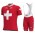 2020 Team FDJ Swiss Champion Fietskleding Set Fietsshirt Met Korte Mouwen+Korte Koersbroek Bib 204THFJ