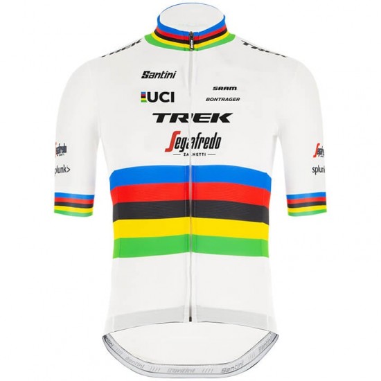 2020 Trek Segafredo World Champion Wit Wielershirt Korte Mouw 107YYXW
