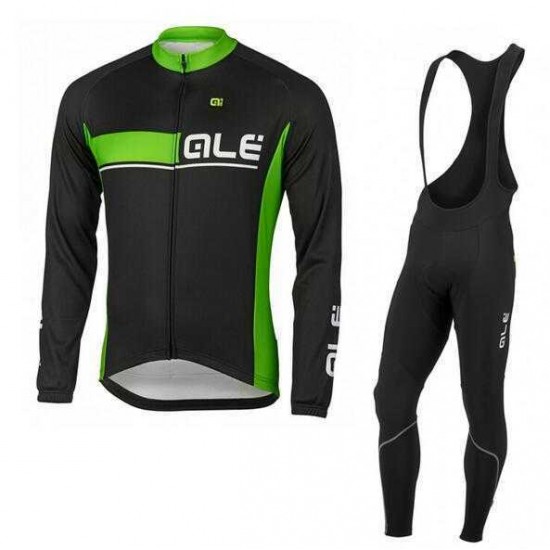 2016 ALE Wielerkleding Set Wielershirt Lange Mouwen+Lange Fietsbroeken Bib Vliezen-3