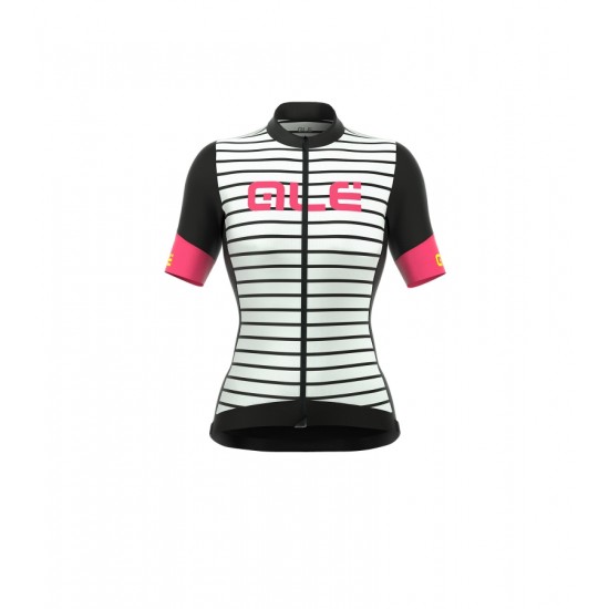 ALE R-EV1 MARINA Dames Wielershirt Korte Mouw Wit