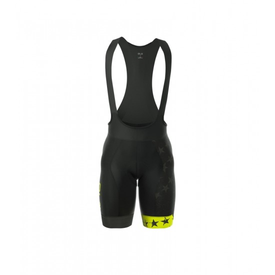ALE PRR STARS Korte Fietsbroeken Bib FLUO Geel