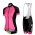 2015 ALE Wielerkleding Set Wielershirt Met Korte Mouwen+Korte Koersbroek Zwart Roze 2 Dame