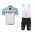 Bianchi 2014 Fietskleding Set Fietsshirt Met Korte Mouwen+Korte Koersbroek Wit Blauw