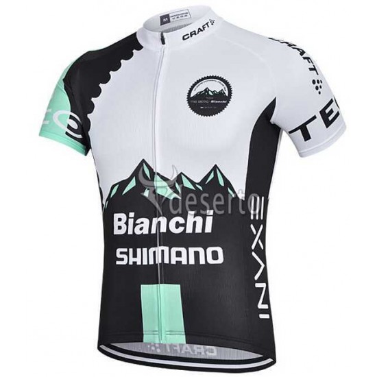 2015 Bianchi Shimano Wielershirt Met Korte Mouwen