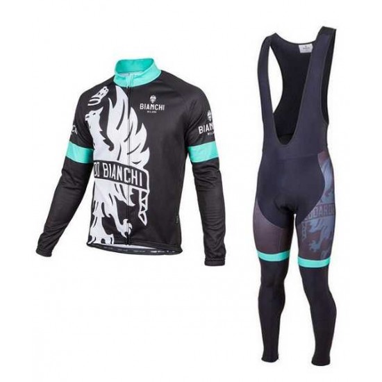 2016 BIANCHI-MILANO BOLGARE Wielerkleding Set Wielershirt Lange Mouw+Lange Fietsbroeken Bib