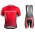 2016 Bontrager Fietskleding Set Fietsshirt Met Korte Mouwen+Korte Koersbroek Rood Zwart