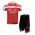 Castelli 2014 Wielerkleding Set Wielershirts Korte Mouw+Fietsbroek Rood