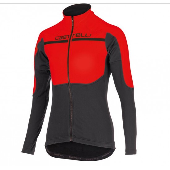 2016 Castelli Secondo Strato Wielershirt Lange Mouwen Rood Zwart