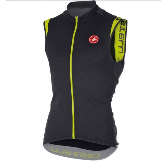 2016 Castelli Entrata 2.0 Wielershirts Mouwloos Zwart Geel