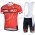 2015 Castelli Fietskleding Set Fietsshirt Met Korte Mouwen+Korte Koersbroek Rood