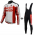 2016 Ducati Fietskleding Wielershirt Lange Mouw+Lange Fietsbroeken Bib Rood Wit