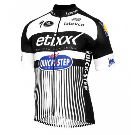 2016 Etixx Quick Step Wielershirt Met Korte Mouwen Wit