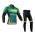 2014 Europcar Wielerkleding Set Wielershirt Lange Mouw+Lange Fietsbroeken Groen Zwart