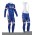 FDJ.Fr 2014 Fietskleding Wielershirt Lange Mouwen+Lange Fietsbroeken Bib Blauw