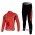 Ferrari Colnago Pro Team Wielerkleding Set Wielershirts Lange Mouw+Lange Fietsbroeken Rood