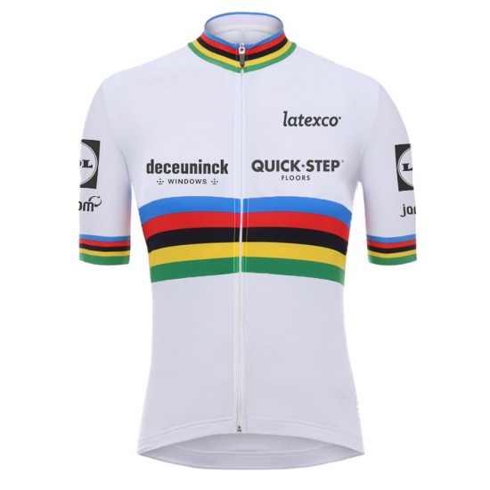White Champion Quick Step Pro Team 2021 Fietsshirt Korte Mouw I1Pgn2