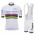 White Champion Quick Step Pro Team 2021 Fietskleding Set Wielershirts Korte Mouw+Korte Fietsbroeken Bib BtxwNG