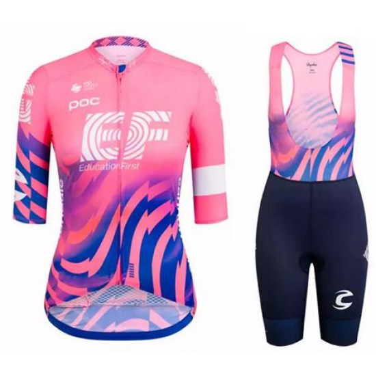 Wielerkleding Profteams 2020 Dames EF Education First Fietskleding Set Fietsshirt Met Korte Mouwen+Koersbroek Korte