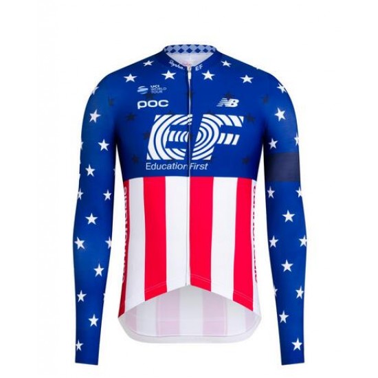 Wielerkleding Profteams 2020 EF Pro Cycling USA National Champs Wielershirts Lange Mouw