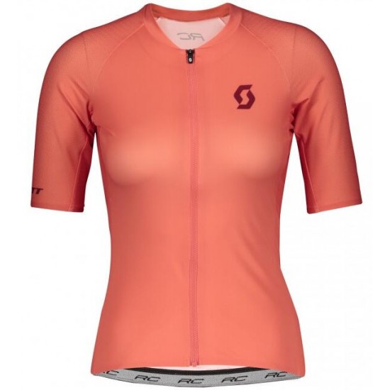 Wielerkleding Profteams 2020 Dames SCOTT RC Premium Wielershirt Met Korte Mouwen Rosa