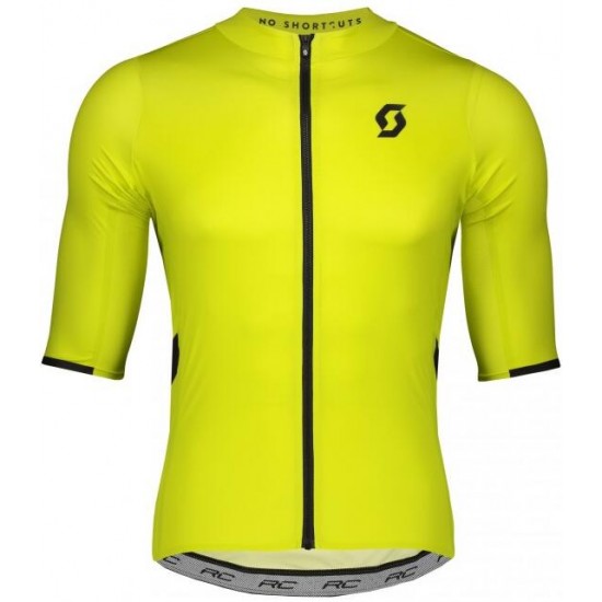 Wielerkleding Profteams 2020 SCOTT RC Premium Wielershirt Met Korte Mouwen Giallo
