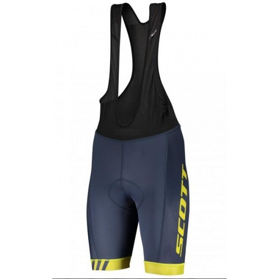 Wielerkleding Profteams 2020 SCOTT RC TEAM++ Koersbroek Korte Giallo/Blauw