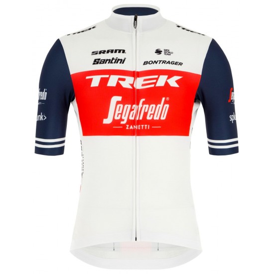 Wielerkleding Profteams 2020 TREK-SEGAFREDO Wielershirt Met Korte Mouwen langer Reißverschluss