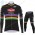 Winter 2021 Alpecin Fenix World Champion Zwart Fietskleding Set Wielershirts Lange Mouw+Lange Wielrenbroek Bib SKELL