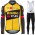 Jumbo Visma Hommes Pro Team 2021 Fietskleding Set Wielershirts Lange Mouw+Lange Wielrenbroek Bib MALOC