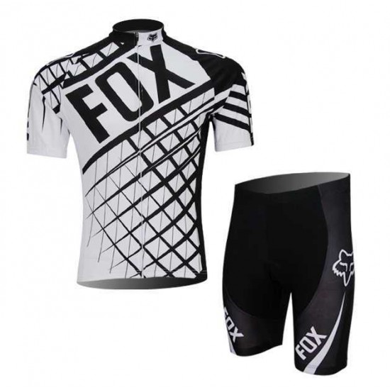 FOX 2014 Wielerkleding Set Wielershirts Korte Mouw+Fietsbroek Grijs