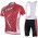 2014 Fox Bike Teams Fietskleding Set Fietsshirt Met Korte Mouwen+Korte Koersbroek Rood