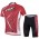 2014 Fox Bike Teams Wielerkleding Set Set Wielershirts Korte Mouw+Fietsbroek Rood